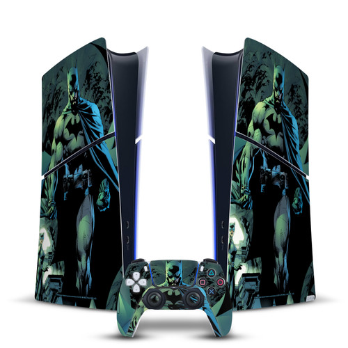 Batman DC Comics Logos And Comic Book Hush Costume Vinyl Sticker Skin Decal Cover for Sony PS5 Slim Digital Edition Bundle