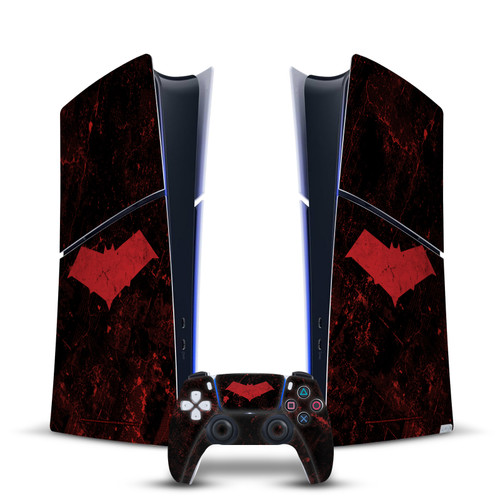Batman DC Comics Logos And Comic Book Red Hood Vinyl Sticker Skin Decal Cover for Sony PS5 Slim Digital Edition Bundle