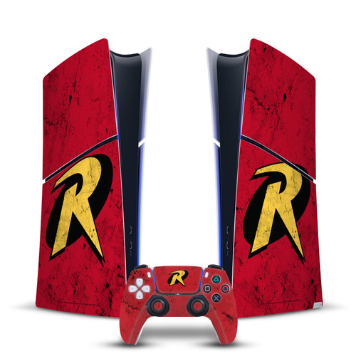 Batman DC Comics Logos And Comic Book Robin Vinyl Sticker Skin Decal Cover for Sony PS5 Slim Digital Edition Bundle