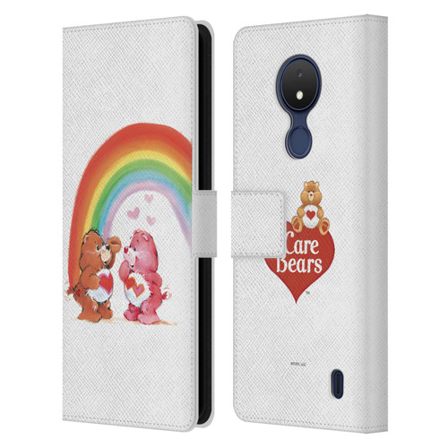 Care Bears Classic Rainbow Leather Book Wallet Case Cover For Nokia C21