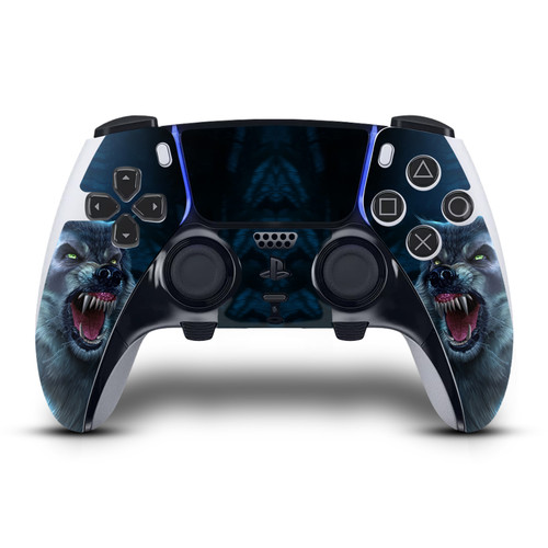 Tom Wood Monsters & Horrors Werewolf Vinyl Sticker Skin Decal Cover for Sony PS5 DualSense Edge Controller