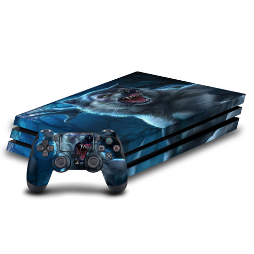 Tom Wood Monsters & Horrors Werewolf Vinyl Sticker Skin Decal Cover for Sony PS4 Pro Bundle