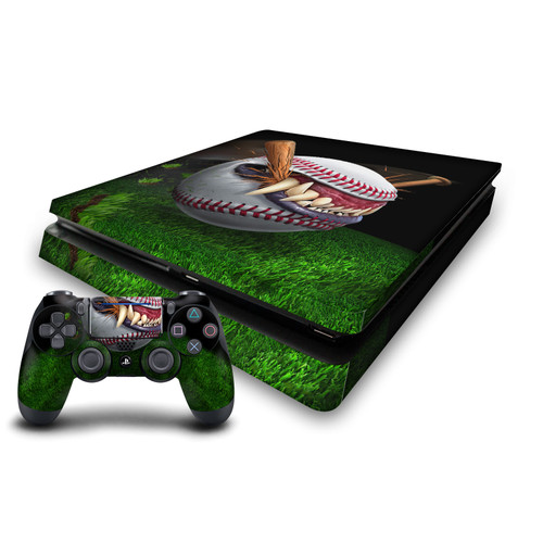 Tom Wood Monsters & Horrors Baseball Vinyl Sticker Skin Decal Cover for Sony PS4 Slim Console & Controller