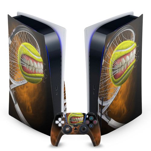 Tom Wood Monsters & Horrors Tennis Vinyl Sticker Skin Decal Cover for Sony PS5 Disc Edition Bundle