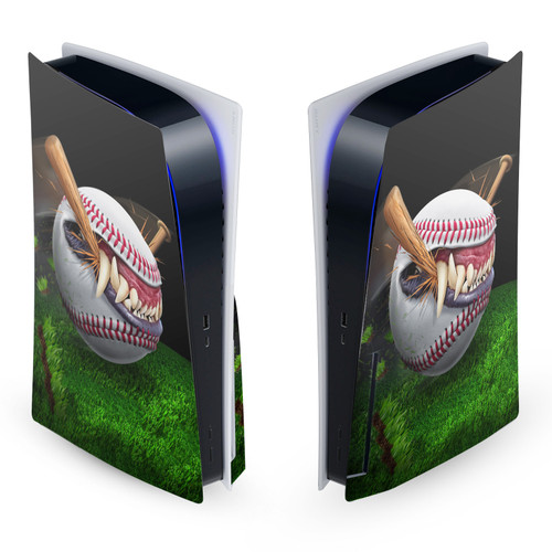 Tom Wood Monsters & Horrors Baseball Vinyl Sticker Skin Decal Cover for Sony PS5 Disc Edition Console