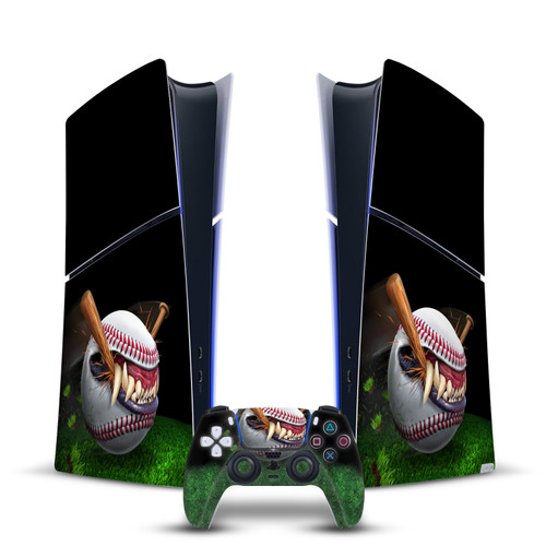 Tom Wood Monsters & Horrors Baseball Vinyl Sticker Skin Decal Cover for Sony PS5 Slim Digital Edition Bundle