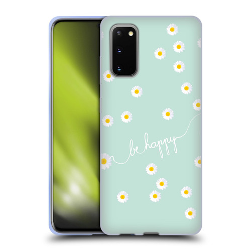 Monika Strigel Happy Daisy Mint Soft Gel Case for Samsung Galaxy S20 / S20 5G