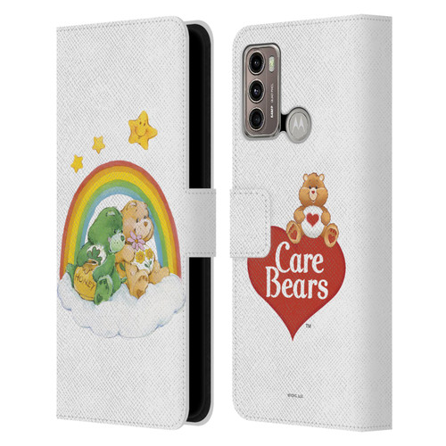 Care Bears Classic Rainbow 2 Leather Book Wallet Case Cover For Motorola Moto G60 / Moto G40 Fusion