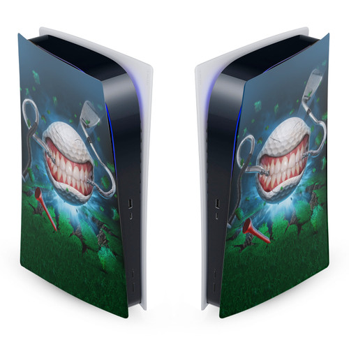 Tom Wood Monsters & Horrors Golf Ball Vinyl Sticker Skin Decal Cover for Sony PS5 Digital Edition Console