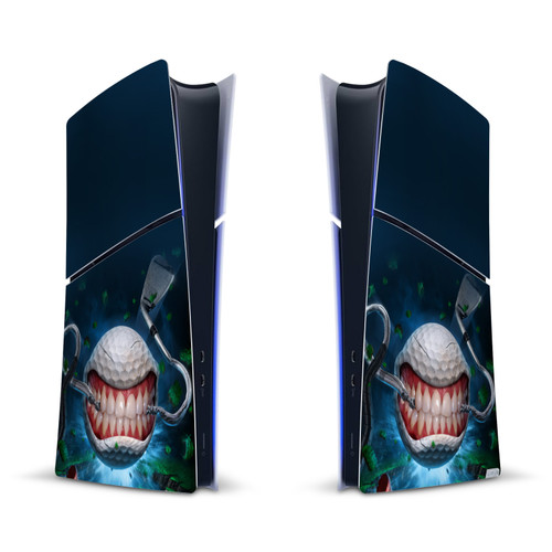 Tom Wood Monsters & Horrors Golf Ball Vinyl Sticker Skin Decal Cover for Sony PS5 Slim/Pro Digital Edition Console