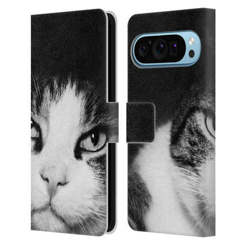 Dorit Fuhg Animals & Urban Life Cat Stare Leather Book Wallet Case Cover For Google Pixel 9 / Pixel 9 Pro