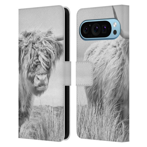 Dorit Fuhg Animals & Urban Life Furry Bull Leather Book Wallet Case Cover For Google Pixel 9 / Pixel 9 Pro