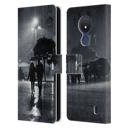 Dorit Fuhg Animals & Urban Life Night Walk Leather Book Wallet Case Cover For Nokia C21
