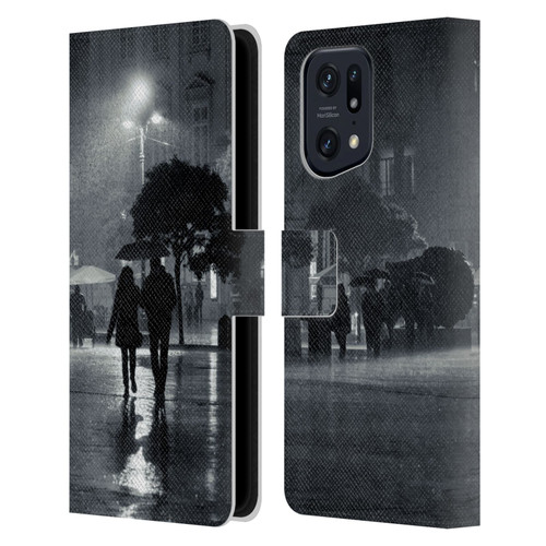 Dorit Fuhg Animals & Urban Life Night Walk Leather Book Wallet Case Cover For OPPO Find X5 Pro