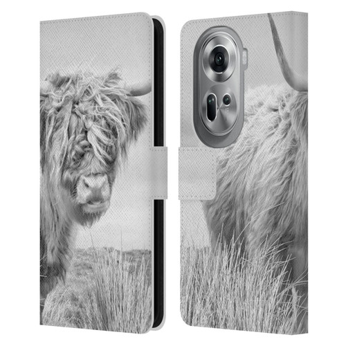 Dorit Fuhg Animals & Urban Life Furry Bull Leather Book Wallet Case Cover For OPPO Reno11 Pro