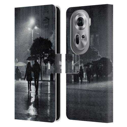 Dorit Fuhg Animals & Urban Life Night Walk Leather Book Wallet Case Cover For OPPO Reno11 Pro