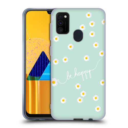 Monika Strigel Happy Daisy Mint Soft Gel Case for Samsung Galaxy M30s (2019)/M21 (2020)