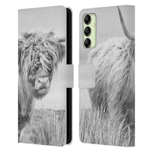 Dorit Fuhg Animals & Urban Life Furry Bull Leather Book Wallet Case Cover For Samsung Galaxy A14 5G