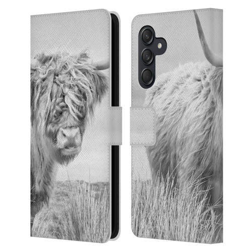 Dorit Fuhg Animals & Urban Life Furry Bull Leather Book Wallet Case Cover For Samsung Galaxy M55 5G