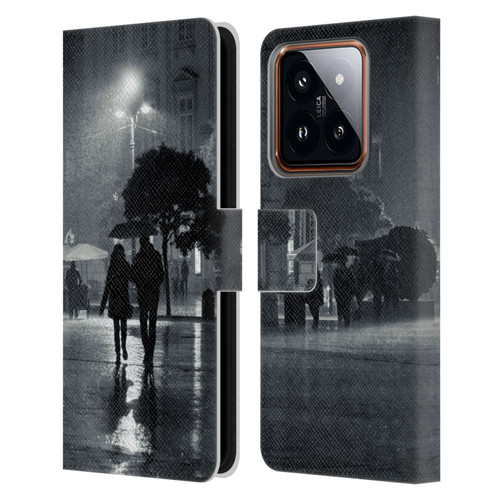 Dorit Fuhg Animals & Urban Life Night Walk Leather Book Wallet Case Cover For Xiaomi 14