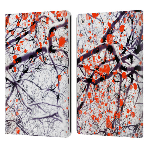 Dorit Fuhg Mystic Nature Fire Blossom Leather Book Wallet Case Cover For Apple iPad 10.2 2019/2020/2021
