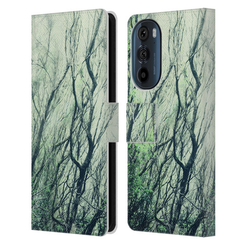 Dorit Fuhg Mystic Nature Green Woods Leather Book Wallet Case Cover For Motorola Edge 30
