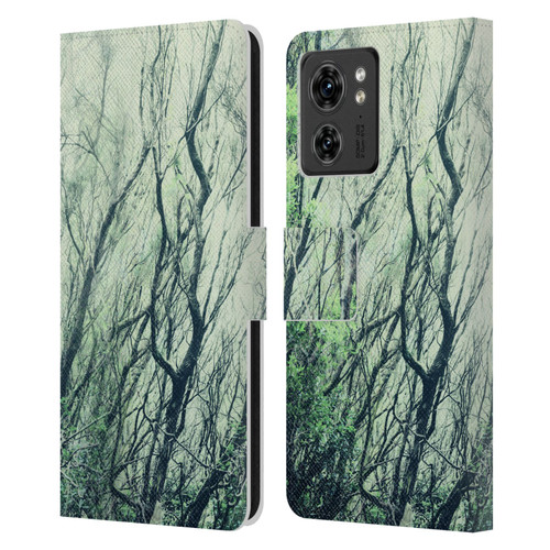 Dorit Fuhg Mystic Nature Green Woods Leather Book Wallet Case Cover For Motorola Moto Edge 40