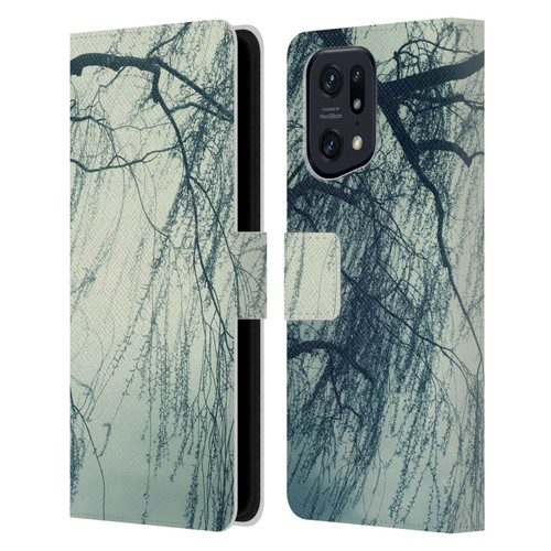 Dorit Fuhg Mystic Nature Weeping Willow Leather Book Wallet Case Cover For OPPO Find X5 Pro