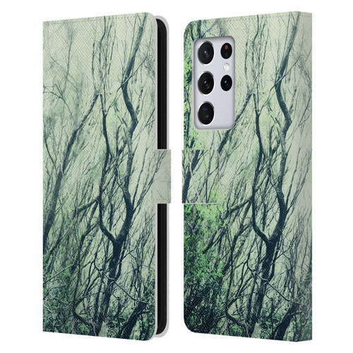 Dorit Fuhg Mystic Nature Green Woods Leather Book Wallet Case Cover For Samsung Galaxy S21 Ultra 5G