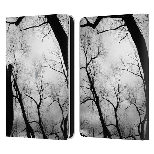 Dorit Fuhg Monotones Winter Trees Leather Book Wallet Case Cover For Amazon Kindle 11th Gen 6in 2022