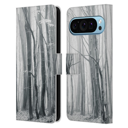 Dorit Fuhg Monotones Chilly Woods Leather Book Wallet Case Cover For Google Pixel 9 / Pixel 9 Pro