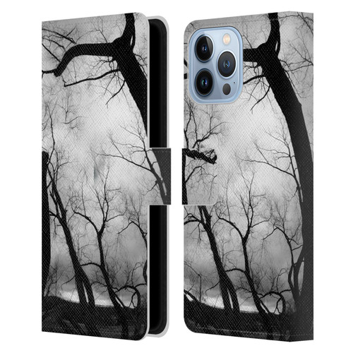 Dorit Fuhg Monotones Winter Trees Leather Book Wallet Case Cover For Apple iPhone 13 Pro Max
