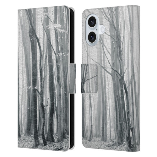 Dorit Fuhg Monotones Chilly Woods Leather Book Wallet Case Cover For Apple iPhone 16 Plus