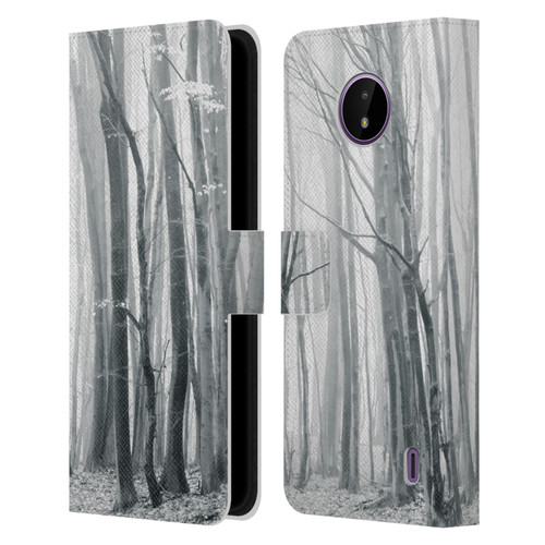 Dorit Fuhg Monotones Chilly Woods Leather Book Wallet Case Cover For Nokia C10 / C20