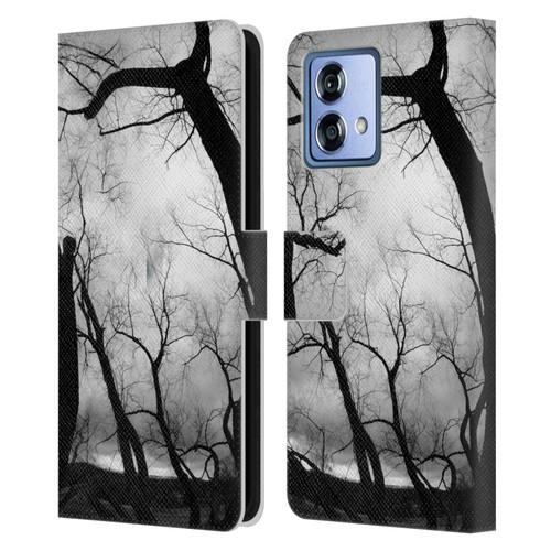 Dorit Fuhg Monotones Winter Trees Leather Book Wallet Case Cover For Motorola Moto G84 5G