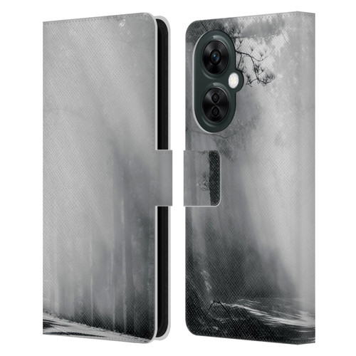 Dorit Fuhg Monotones Foggy Woods Leather Book Wallet Case Cover For OnePlus Nord CE 3 Lite 5G