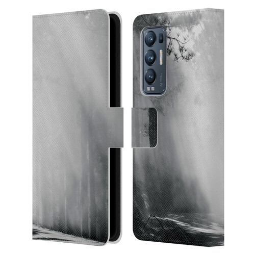 Dorit Fuhg Monotones Foggy Woods Leather Book Wallet Case Cover For OPPO Find X3 Neo / Reno5 Pro+ 5G