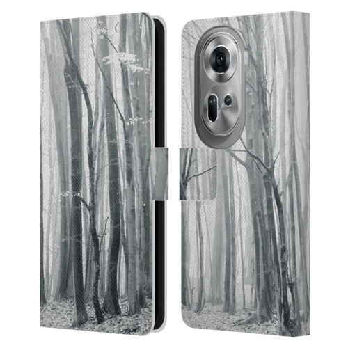 Dorit Fuhg Monotones Chilly Woods Leather Book Wallet Case Cover For OPPO Reno11 Pro