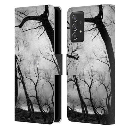 Dorit Fuhg Monotones Winter Trees Leather Book Wallet Case Cover For Samsung Galaxy A52 / A52s / 5G (2021)