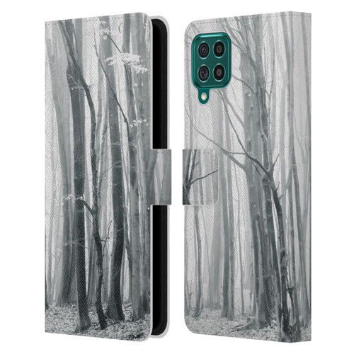 Dorit Fuhg Monotones Chilly Woods Leather Book Wallet Case Cover For Samsung Galaxy F62 (2021)