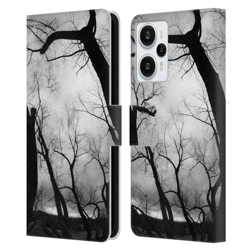 Dorit Fuhg Monotones Winter Trees Leather Book Wallet Case Cover For Xiaomi Redmi Note 12T