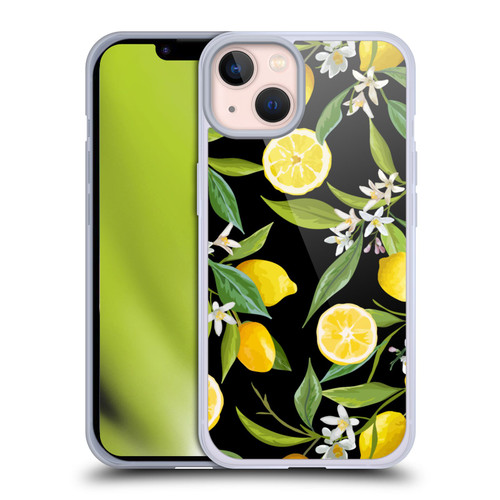 Haroulita Fruits Flowers And Lemons Soft Gel Case for Apple iPhone 13