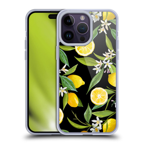 Haroulita Fruits Flowers And Lemons Soft Gel Case for Apple iPhone 14 Pro Max