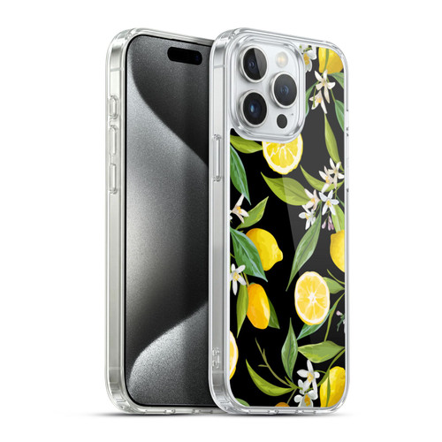 Haroulita Fruits Flowers And Lemons Soft Gel Case for Apple iPhone 15 Pro Max & MagSafe