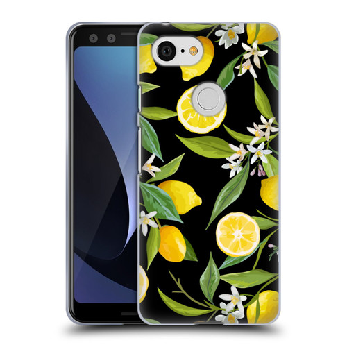 Haroulita Fruits Flowers And Lemons Soft Gel Case for Google Pixel 3