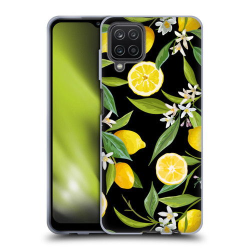 Haroulita Fruits Flowers And Lemons Soft Gel Case for Samsung Galaxy A12 (2020)