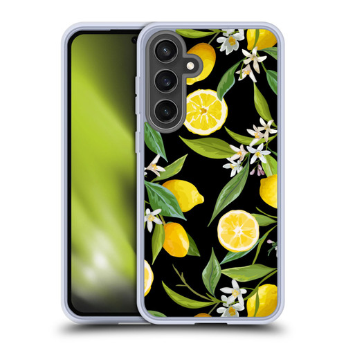 Haroulita Fruits Flowers And Lemons Soft Gel Case for Samsung Galaxy S24 FE