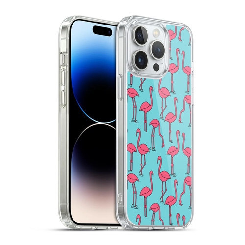 Andrea Lauren Design Birds Simple Flamingo Soft Gel Case for Apple iPhone 14 Pro Max & MagSafe