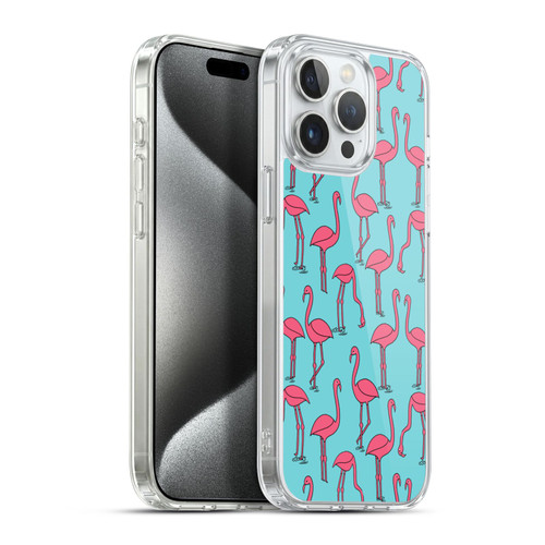 Andrea Lauren Design Birds Simple Flamingo Soft Gel Case for Apple iPhone 15 Pro Max & MagSafe