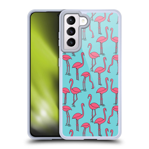 Andrea Lauren Design Birds Simple Flamingo Soft Gel Case for Samsung Galaxy S21 5G